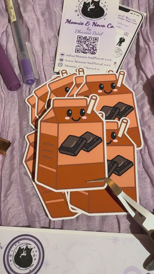 Kawaii Chocolate Milk Sticker