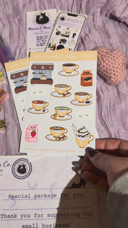Planche d'autocollants « L'essentiel du café »