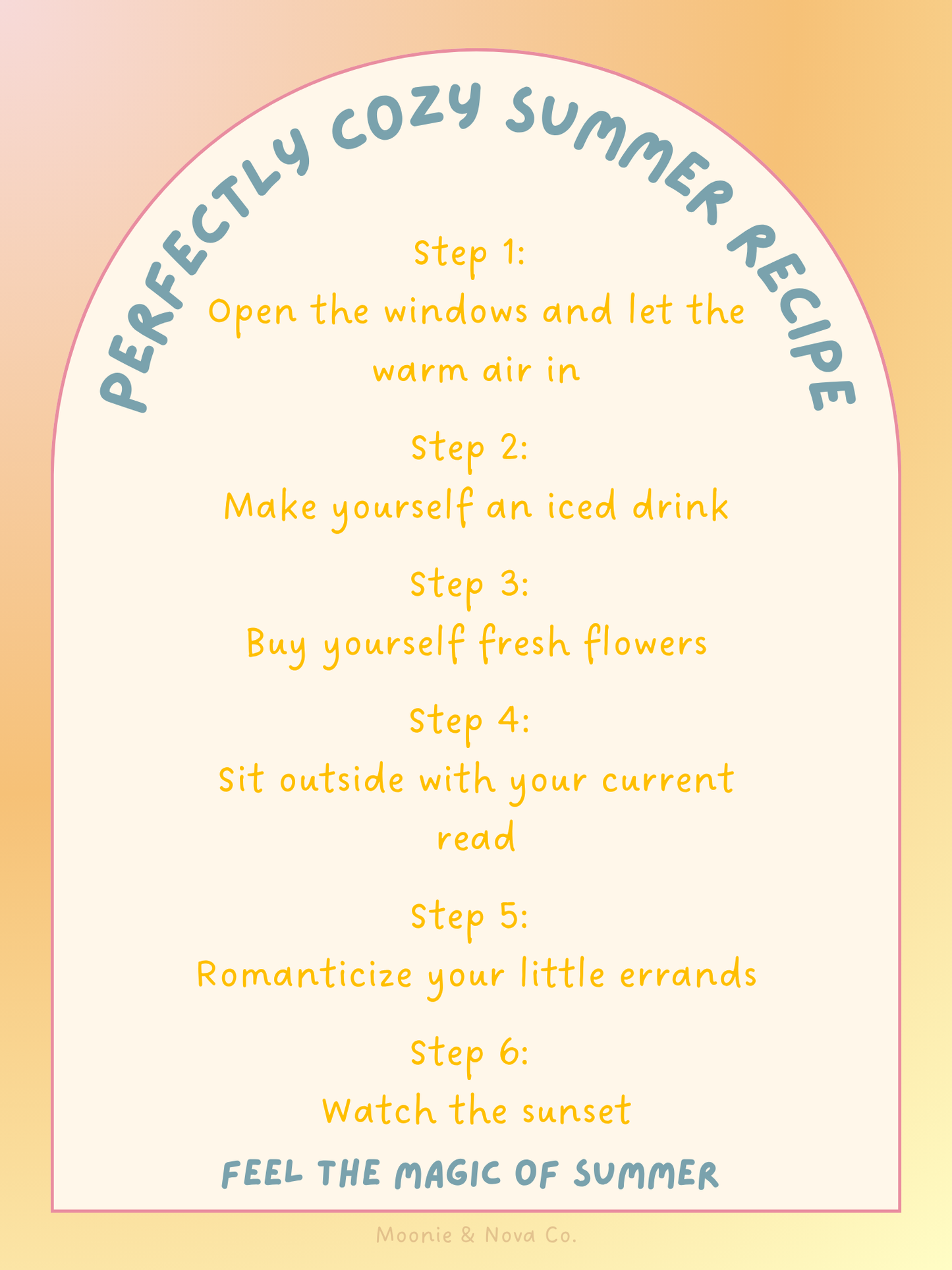 Cozy Summer Recipe Art Print